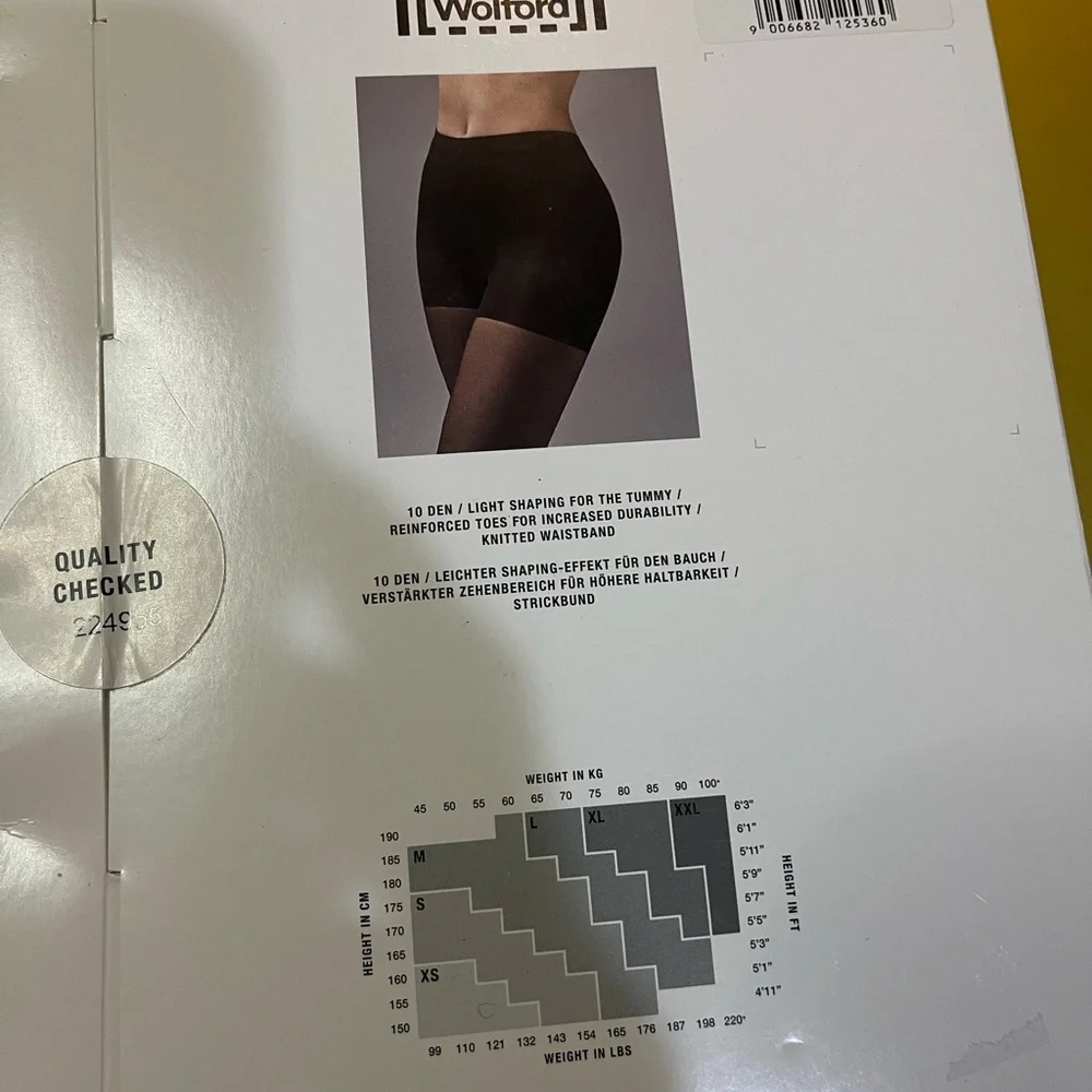 Brand New Wolford Individual 10 control tights Sz L. Lot of 2. Beige - Picture 3 of 5